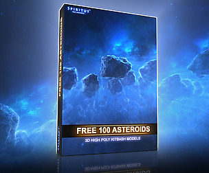 FREE 100 Asteroids Kitbash - Pack 64