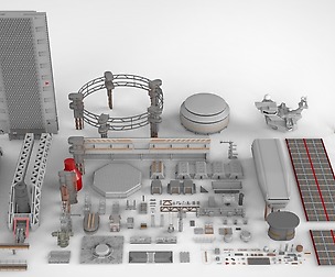 Sci-Fi architecture Elements collection 7