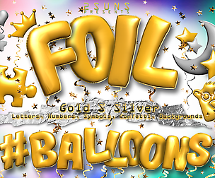 Foil Balloons, Letters, Alphabet, Numbers, symbols