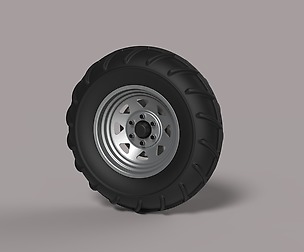 Front wheel from Mud dragster