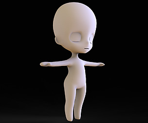 Chibi base mesh