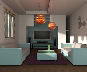 Ilumination and materials interior scenes - Arnold