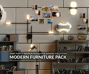 Modern Furniture Pack - Blender - .fbx - .obj
