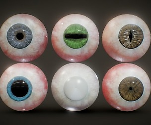 Realistic hand painted eyes