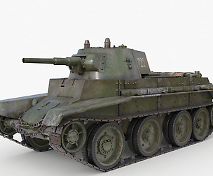 Tank BT 7 Soviet Vray