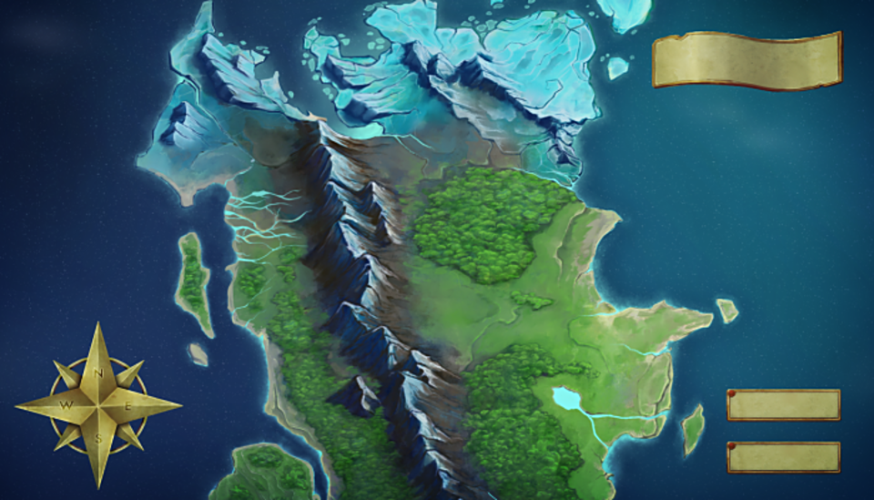 Игра fantasy map simulator. San francisco stylized map. map psd.