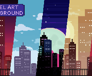 2D Pixel Art City Backgrounds Pack