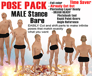 Pose Pack - CHEAT BRUSHES - Male Stance Bare