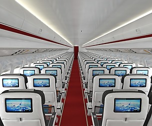 Airplane Cabin 109 Seats