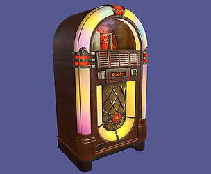 Vintage Classic Wooden Rockola- Jukebox