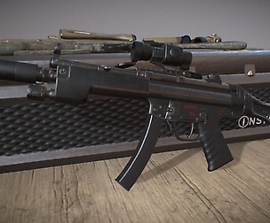 MP5 A3 - Game Ready Low-poly 3D model