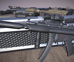 MP5 A4- Game Ready - Low-poly 3D model