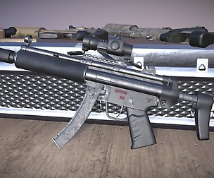 MP5 A5- Game Ready Low-poly 3D model