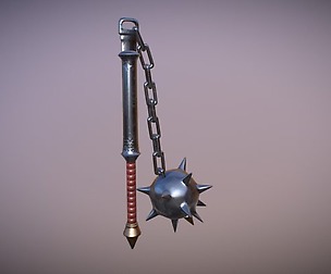 Medieval Morningstar Low-poly 3D model