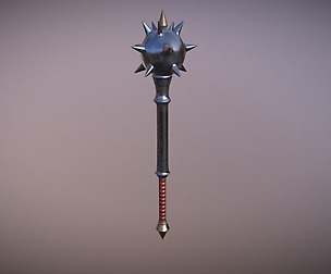 Medieval Mace Low-poly 3D model