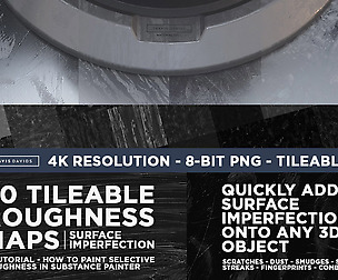 50 Tileable Roughness Maps - Surface Imperfection