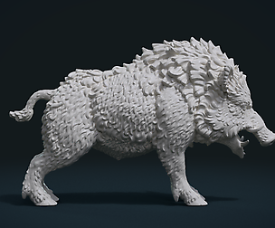Print ready Boar figure in static pose