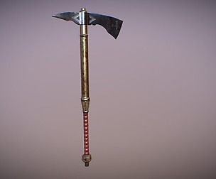 Medieval Hand Axe Low-poly 3D model