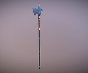 Medieval Halberd Low-poly 3D model