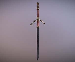 Medieval Great Sword Low-poly 3D model
