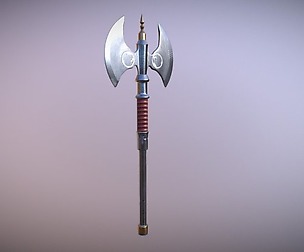 Medieval Axe Low-poly 3D model