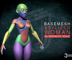 Stylized base mesh women