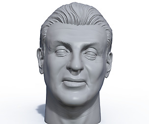 Sylvester Stallone 3D printable portrait sculpture