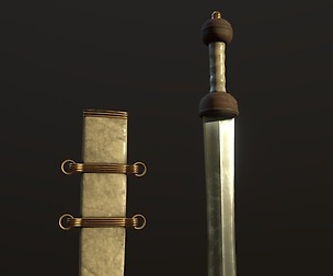Ancient Roman gladius sword