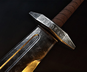 Runic Flachion - Steel and Bronze - PBR game ready
