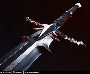 Nazgul Greatsword - fantasy PBR game ready