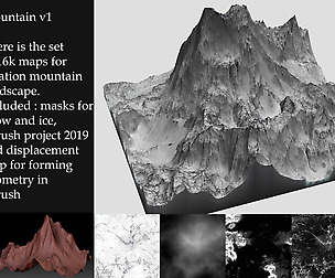 A set of maps for creation mountain landscape (v1)