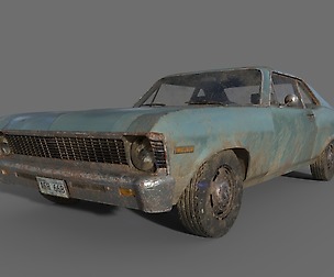 Chevrolet Nova 1969 Low Poly