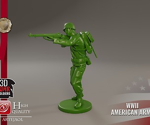 American soldier ww2 Shoot Stand A1