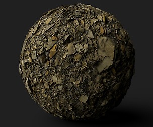 PBR Scanned Rocky Soil