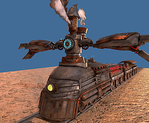 Steampunk Battle Robot Train