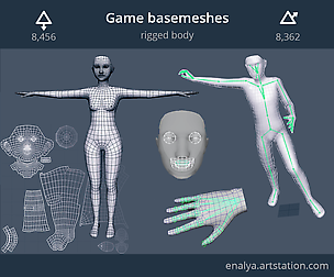 Human Basemeshes - Rigged