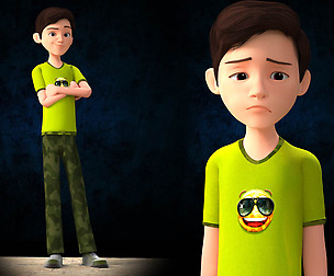 TOON BOY RİGGED  3D MODEL