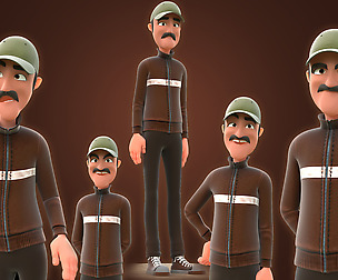 RIGGED TOON MAN - CARTOON BAD MAN