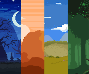 10 Parallax Pixel Art Background Pack #1