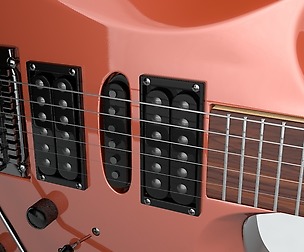 Electric Guitar Cort X6 3D model