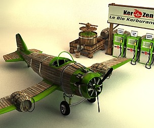 Organic plane 3D model