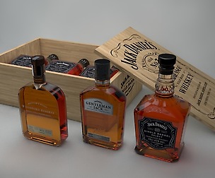3 Jack Daniels Bottles 3D model