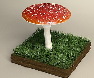 mushroom amanita 3D model