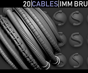 Zbrush - Cables IMM Brush + Meshes