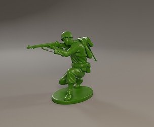 American soldier ww2 Shoot crouched A1