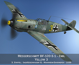 Messerschmitt - BF-109 E - Yellow 3