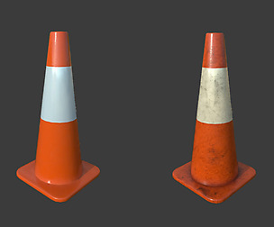 Traffic Cone 1 Low-poly 3D model