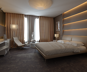 Exclusive European Hotel Room Design Idea