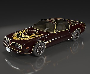 Pontiac Firebird 1977 Low Poly
