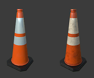 Traffic Cone 2 Low-poly 3D Model